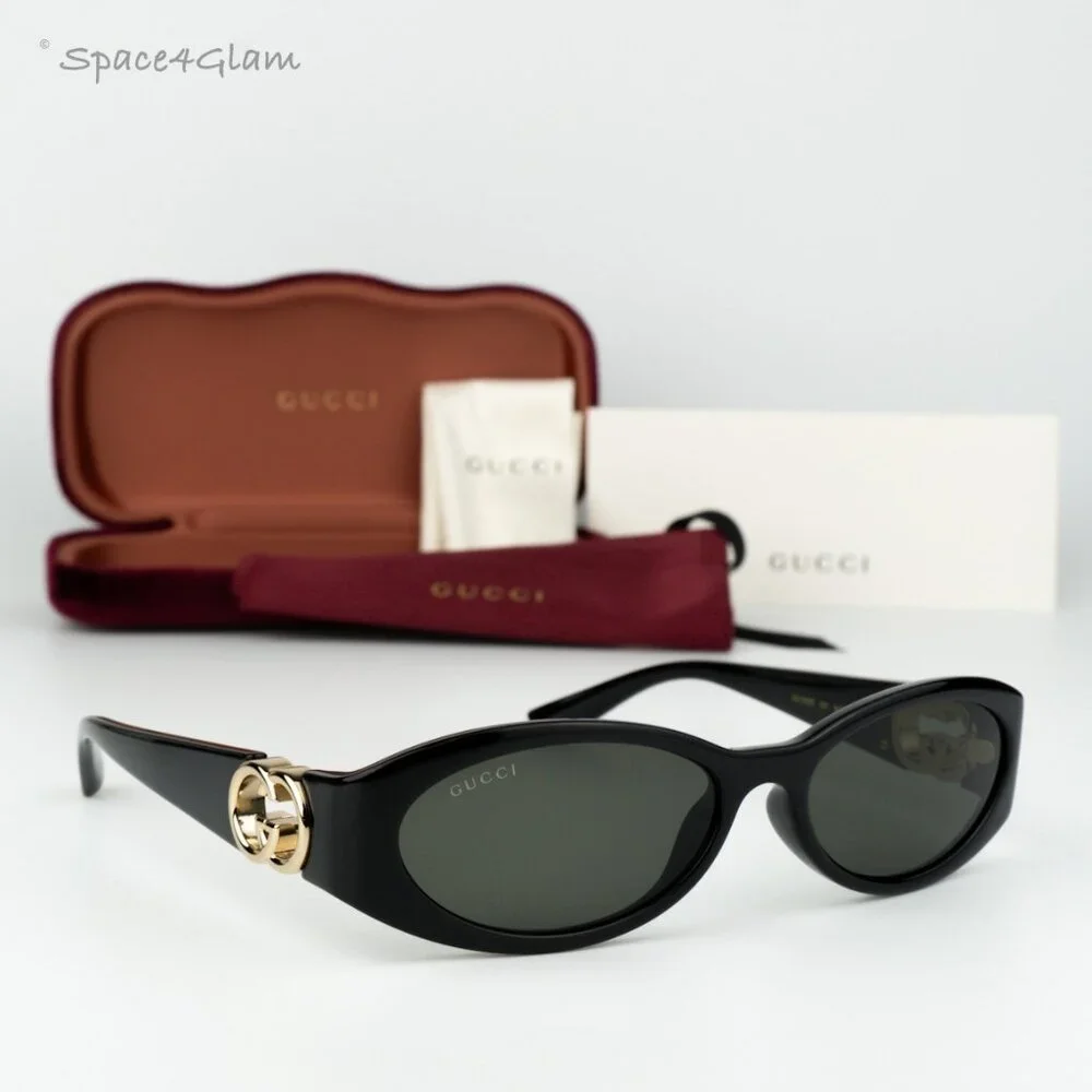 Gucci Men Sunglasses Black Grey Oval GG1660S 001 BRAND NEW